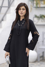 Zaiwa Black Linen 2pc Cutwork Sleeves Designer Womenswear | Sku Code: ZBRW9