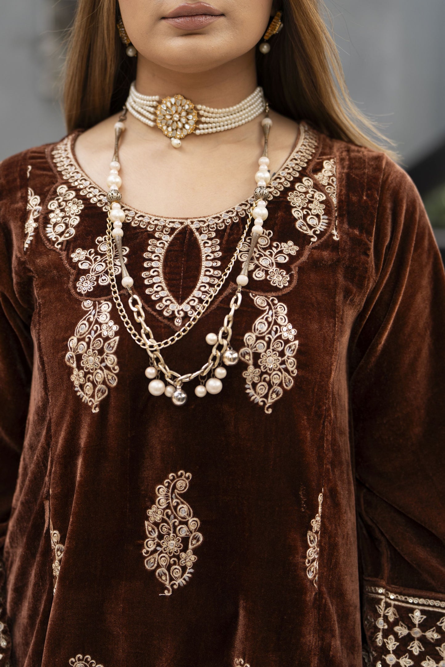 Zaina Plush – Tara Velvet Ready to Wear 3pc Suit