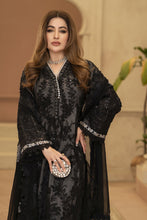 Arwah Chandni 3pc Black Handworked Chiffon Suit CR3