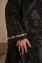 Arwah Chandni 3pc Black Handworked Chiffon Suit CR3