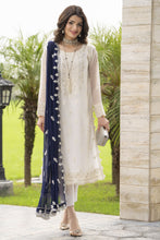 Whispers by Aleezay – Ivory Chiffon 3pc Ready to Wear Dress WBA7