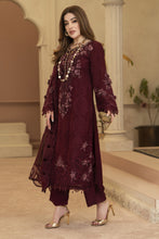 Arwah Chandni 3pc Maroon Chiffon Formal Suit CR5