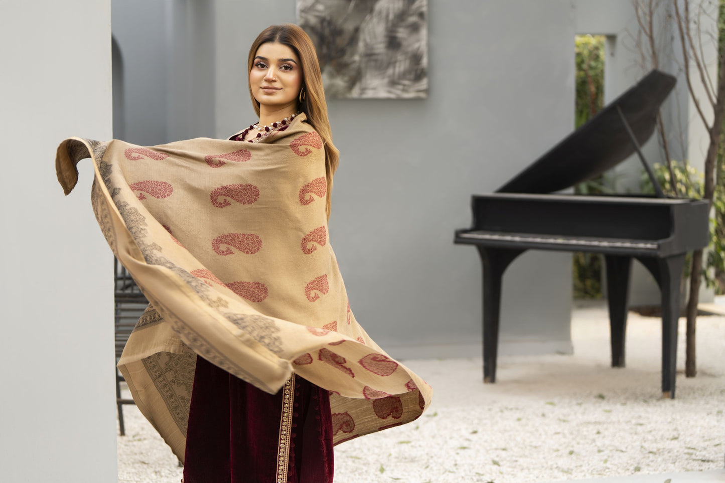 Zaina Plush – Raya Velvet Ready to Wear 3pc Suit