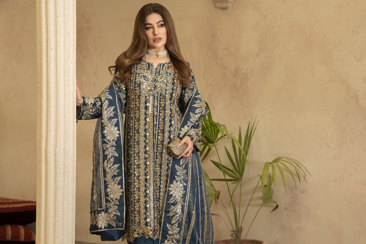 Arwah Chandni 3pc Adda Work Grip Formal Suit CR2