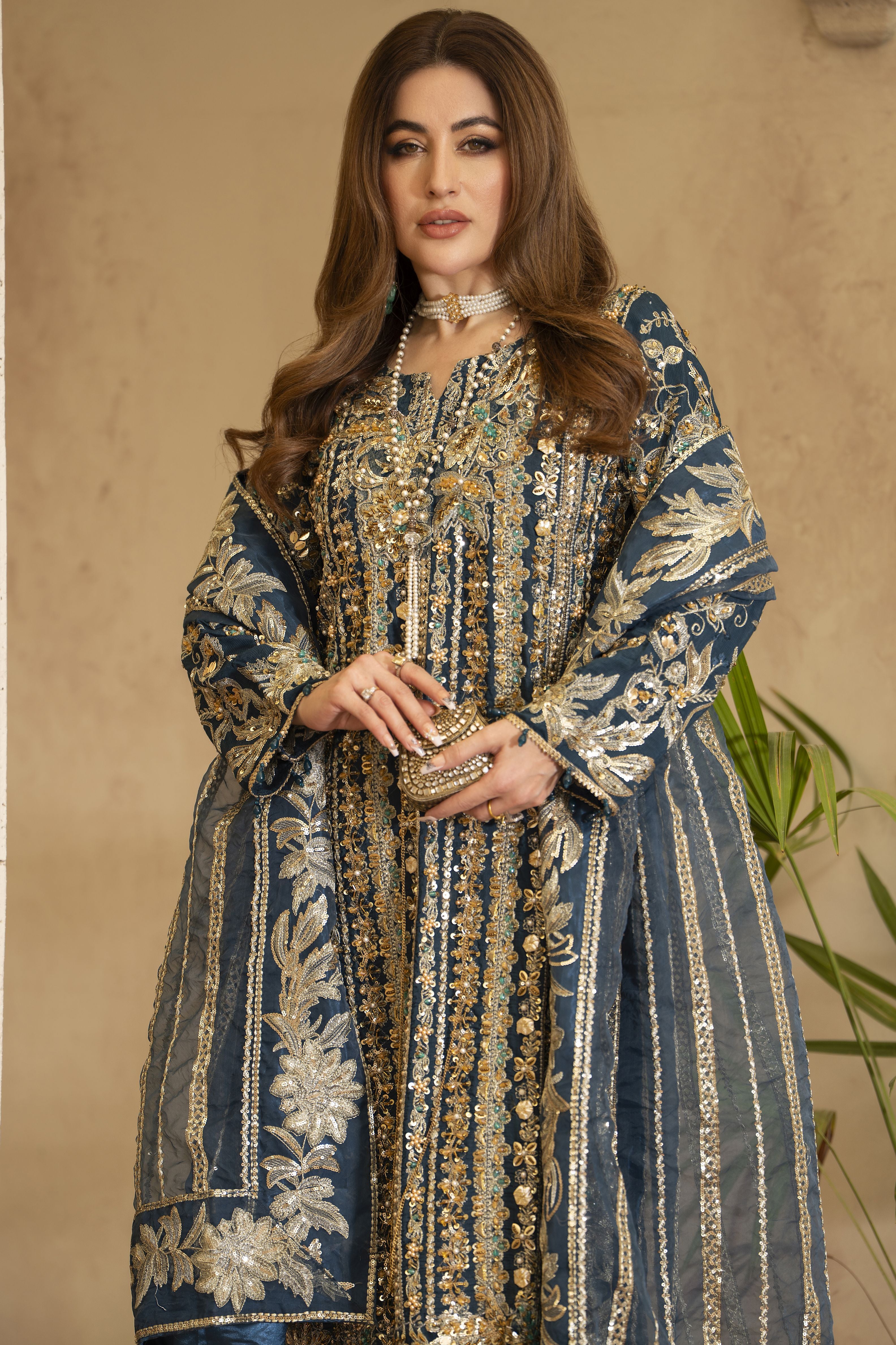 Arwah Chandni 3pc Adda Work Grip Formal Suit CR2
