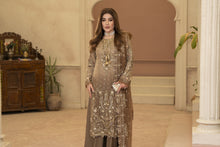 Arwah Chandni 3pc Two Tone Chiffon Formal Suit CR6