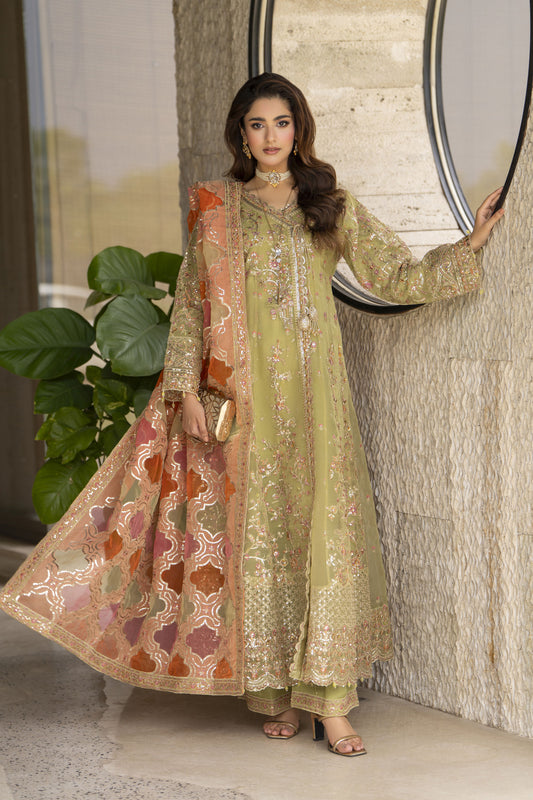 Arwah The Wedding Guest Edit 3pc Handworked Organza Angrakha – ASG5
