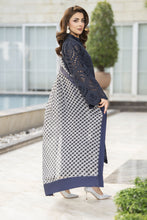 Zaina Bliss 3pc Chikankari Long Shirt With Printed Trousers Bliss13