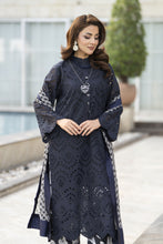 Zaina Bliss 3pc Chikankari Long Shirt With Printed Trousers Bliss13