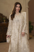 Arwah Chandni 3pc Ivory Organza Formal Suit CR4