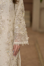 Arwah Chandni 3pc Ivory Organza Formal Suit CR4
