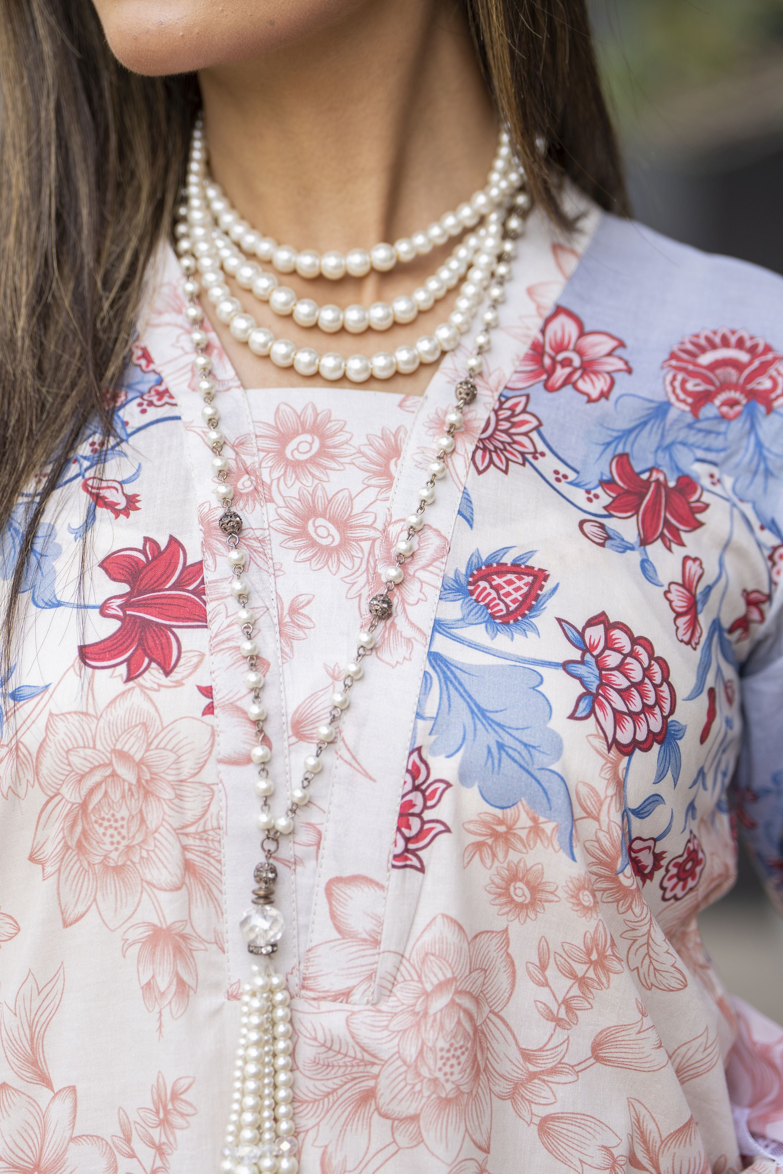 3pc Printed Lawn Summer Outfit with Chiffon Dupatta by Dress Code GKJ1