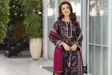 Zaina Bliss 3pc Printed Lawn Long Shirt With Gota Lace Dupatta Bliss6