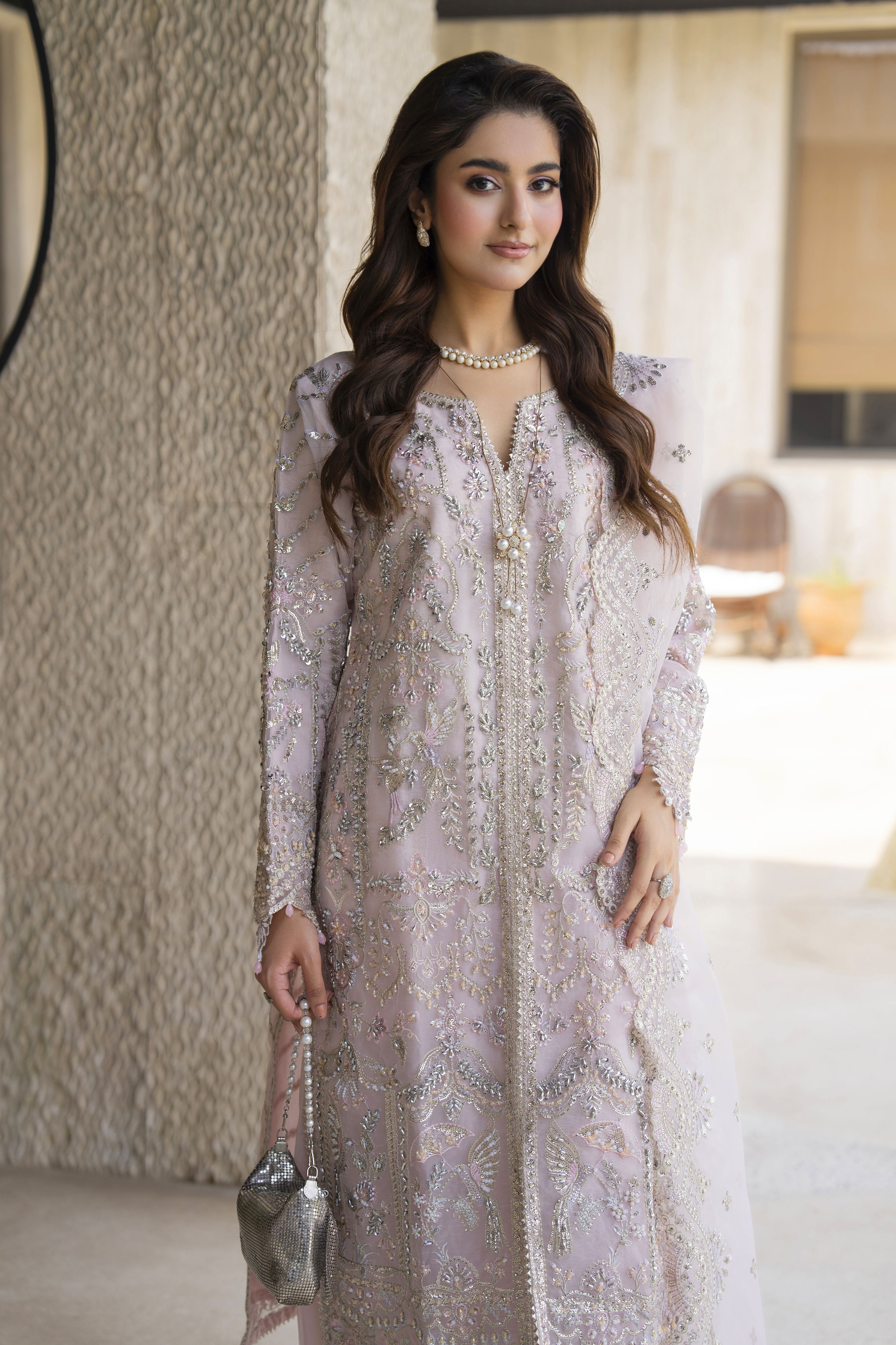 Arwah The Wedding Guest Edit 3pc Handworked Organza Sharara Suit – ASG3