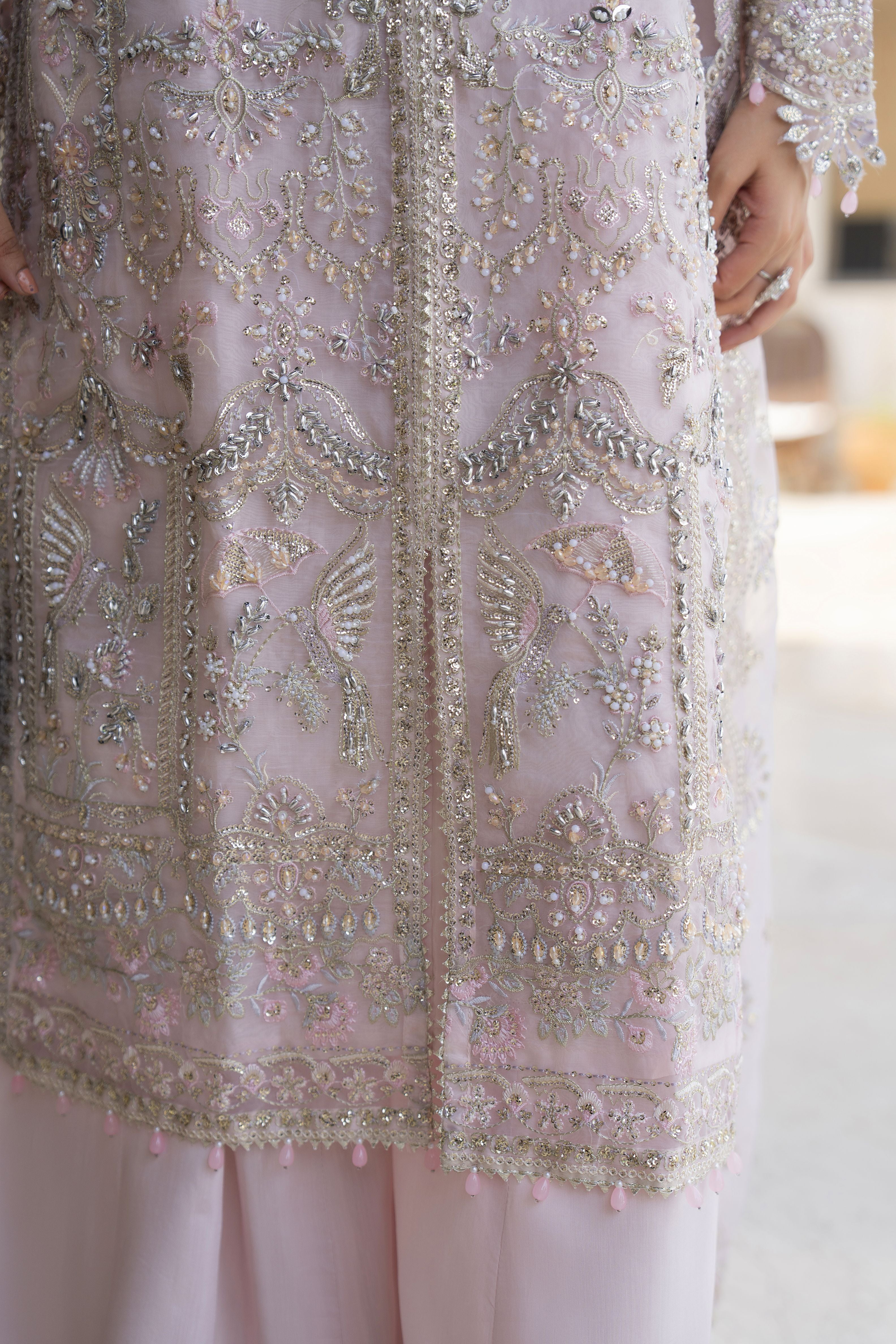 Arwah The Wedding Guest Edit 3pc Handworked Organza Sharara Suit – ASG3