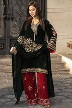 Aleezay KASHMÉ – Forest Green Velvet 3pc Suit with Velvet Shawl KA9