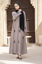 Zaina Veil of Grace – Hand Embellished Taupe Abaya ZVG8
