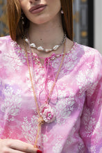 Zaiwa Pink 2pc Printed Lawn Sharara Suit with Handmade Neckline – DZ7