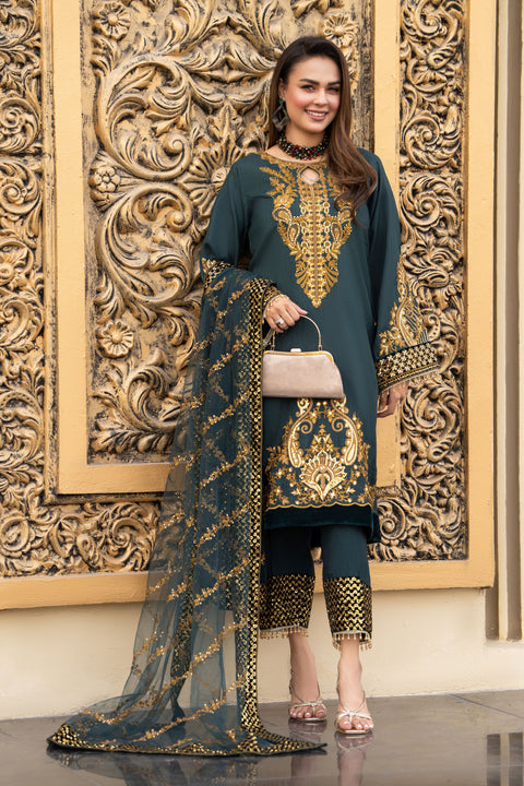 Raw Silk and Sparkle Ready to Wear Dress by Gul Warun RSS9