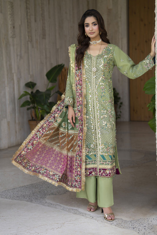 Arwah 3pc Handworked Organza Wedding Guest Suit – ASG1