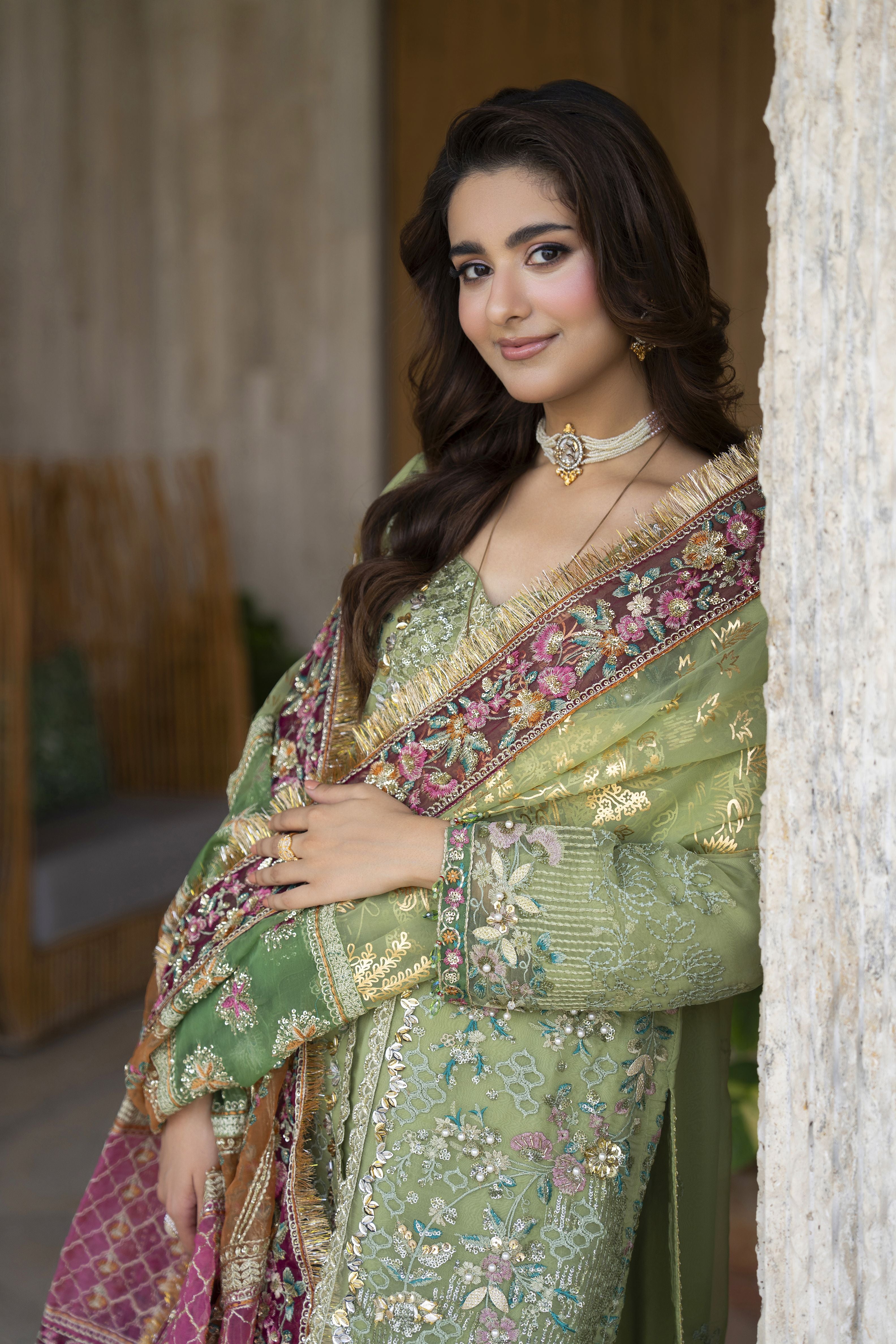 Arwah 3pc Handworked Organza Wedding Guest Suit – ASG1
