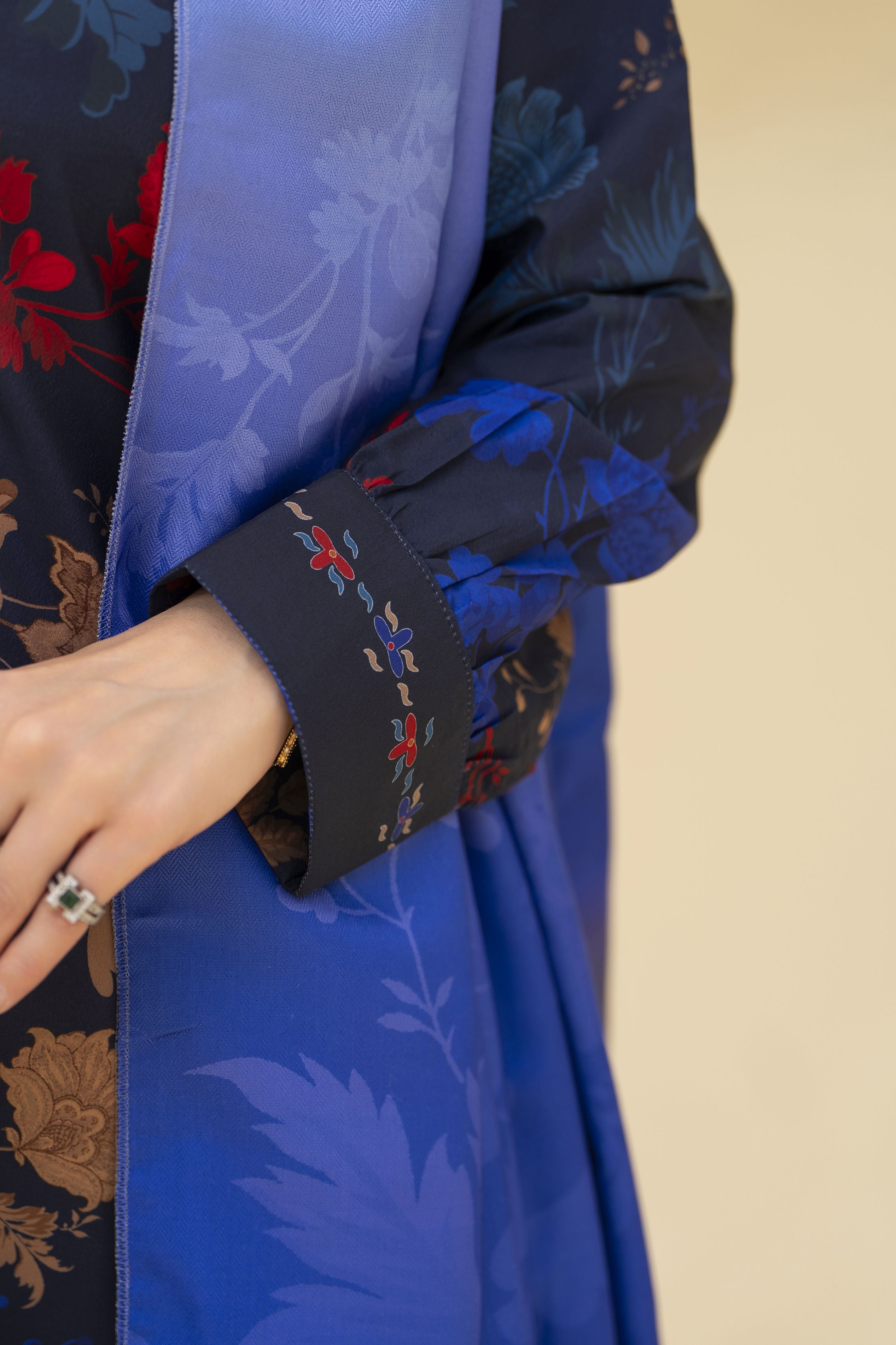 Zaiwa Winter Shawl – Printed Grip 3pc Long Dress ZWS8