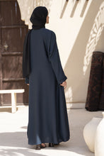 Zaina Veil of Grace – Hand Embellished Dark Teal Abaya ZVG4