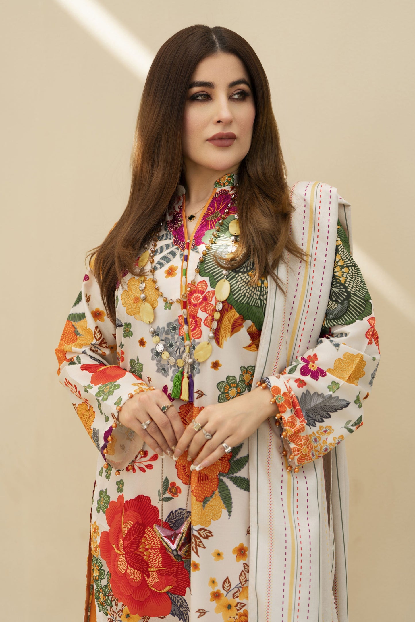 Zaiwa Winter Shawl – Printed Grip 3pc Dress ZWS1