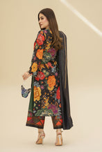 Zaiwa Winter Shawl – Printed Grip 3pc Black Dress ZWS9