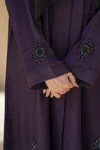 Zaina Veil of Grace – Hand Embellished Plum Purple Abaya ZVG13