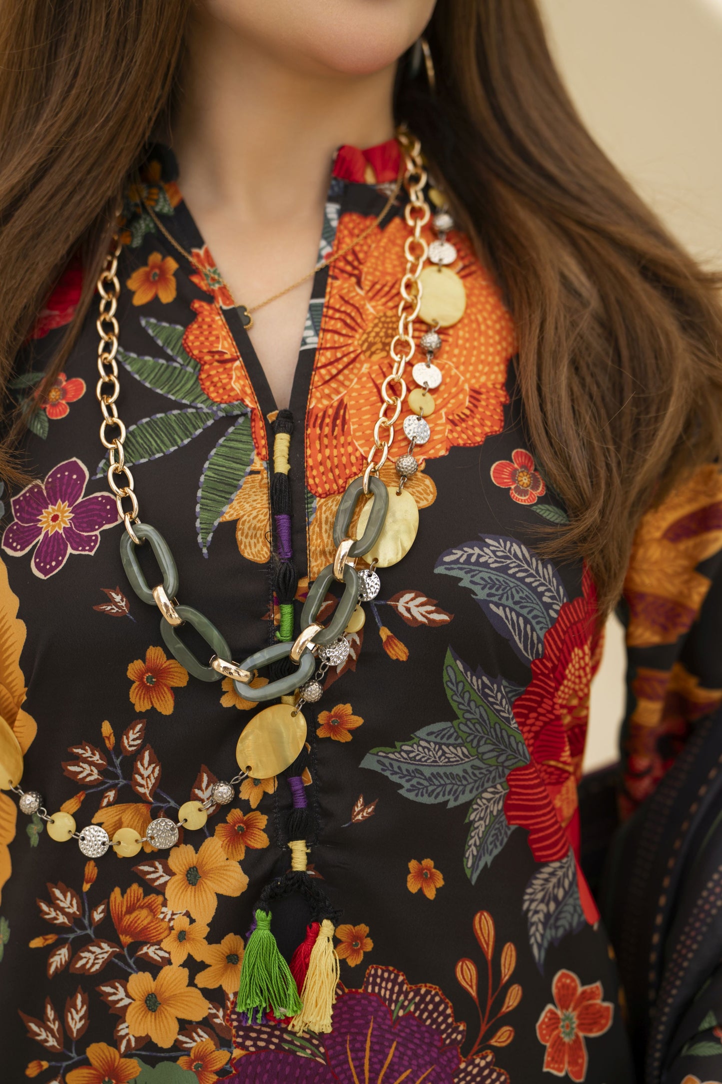 Zaiwa Winter Shawl – Printed Grip 3pc Black Dress ZWS9