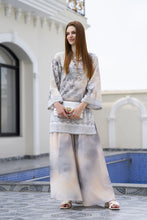 Zaiwa Grey 2pc Printed Lawn Sharara Suit with Handmade Neckline – DZ6