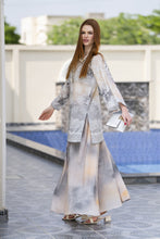 Zaiwa Grey 2pc Printed Lawn Sharara Suit with Handmade Neckline – DZ6