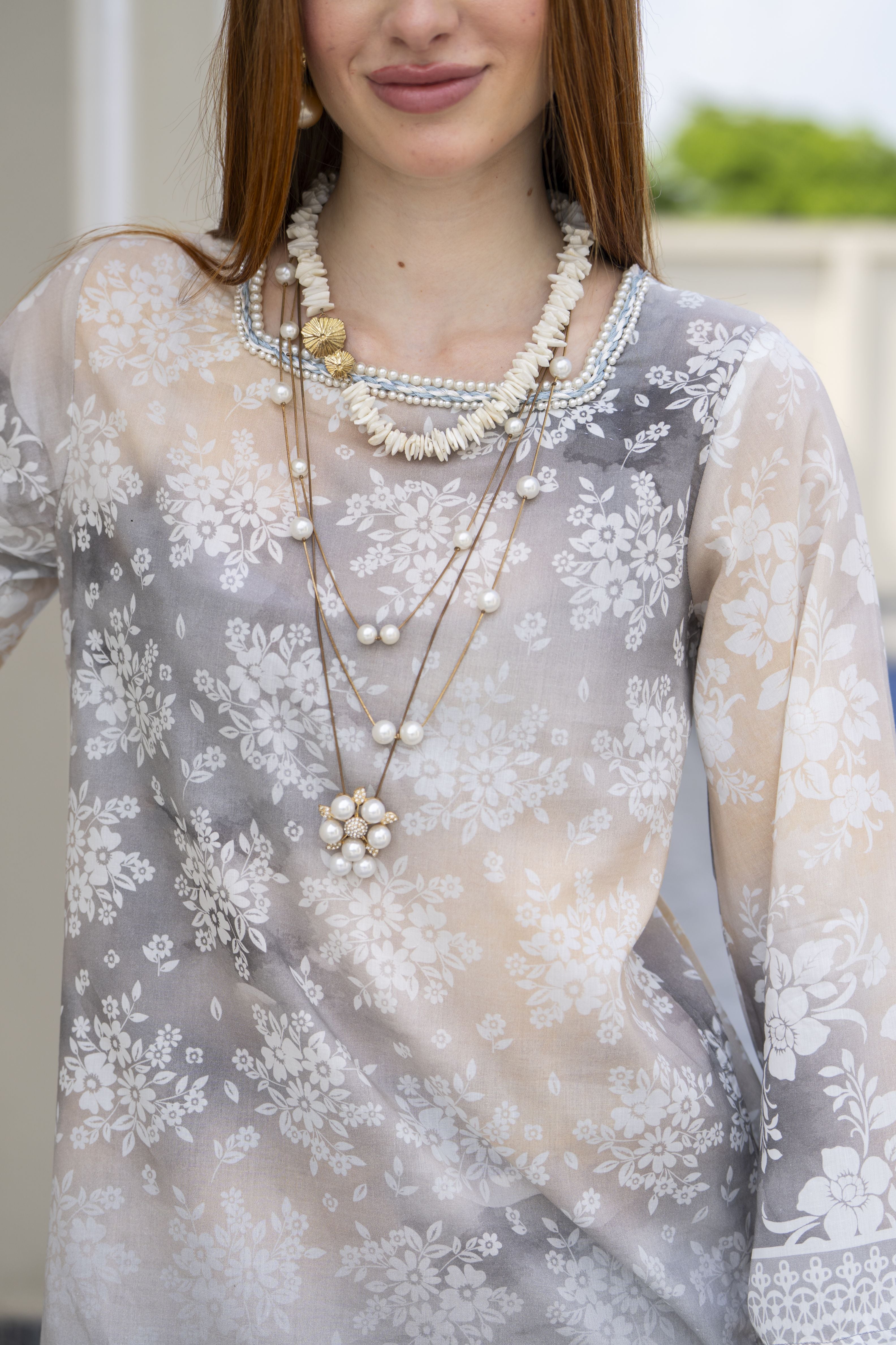 Zaiwa Grey 2pc Printed Lawn Sharara Suit with Handmade Neckline – DZ6