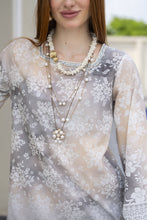 Zaiwa Grey 2pc Printed Lawn Sharara Suit with Handmade Neckline – DZ6
