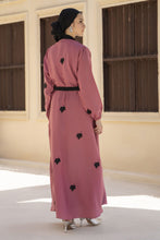 Zaina Veil of Grace – Embroidered Two-Tone Abaya Set with Scarf & Belt ZVG6