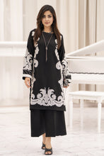 Miski FrostFit – Black Embroidered Dhanak 2pc Dress FFM3