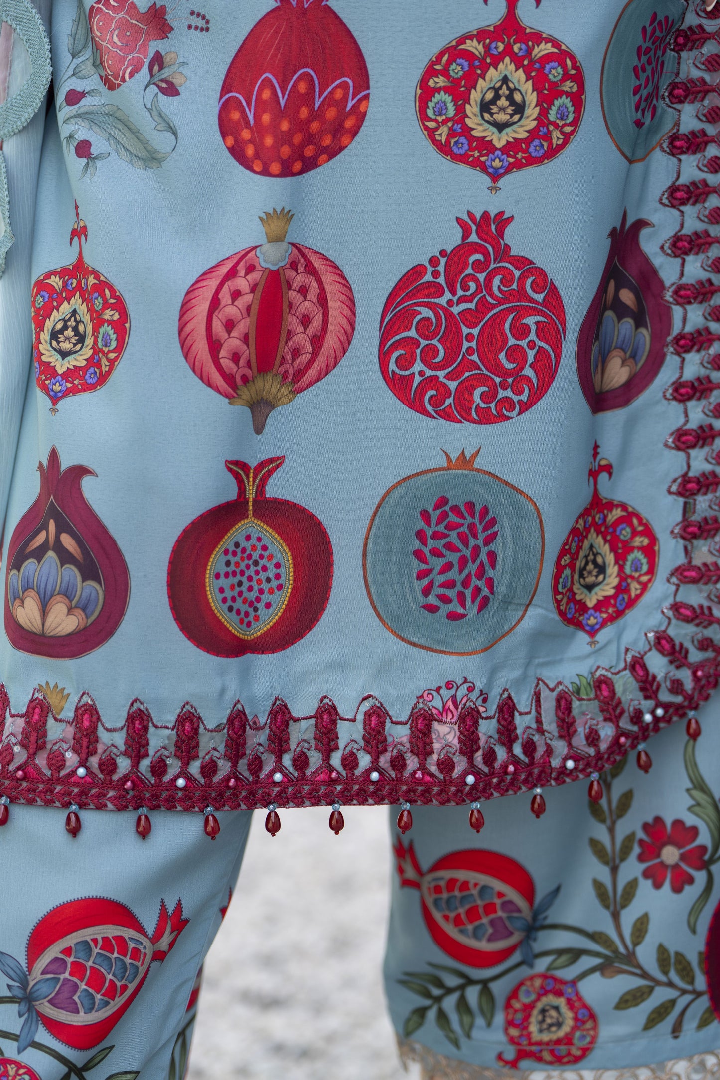 3pc Printed & Embroidered Summer Lawn Suit with Chiffon Dupatta RES13