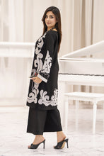 Miski FrostFit – Black Embroidered Dhanak 2pc Dress FFM3