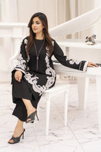 Miski FrostFit – Black Embroidered Dhanak 2pc Dress FFM3