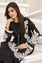 Miski FrostFit – Black Embroidered Dhanak 2pc Dress FFM3