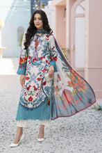 3pc Printed & Chikankari Embroidered Lawn Suit with Chiffon Dupatta RES10