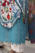 3pc Printed & Chikankari Embroidered Lawn Suit with Chiffon Dupatta RES10