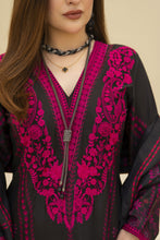 Zaiwa Winter Shawl – Embroidered Printed Grip 3pc Long Dress ZWS7