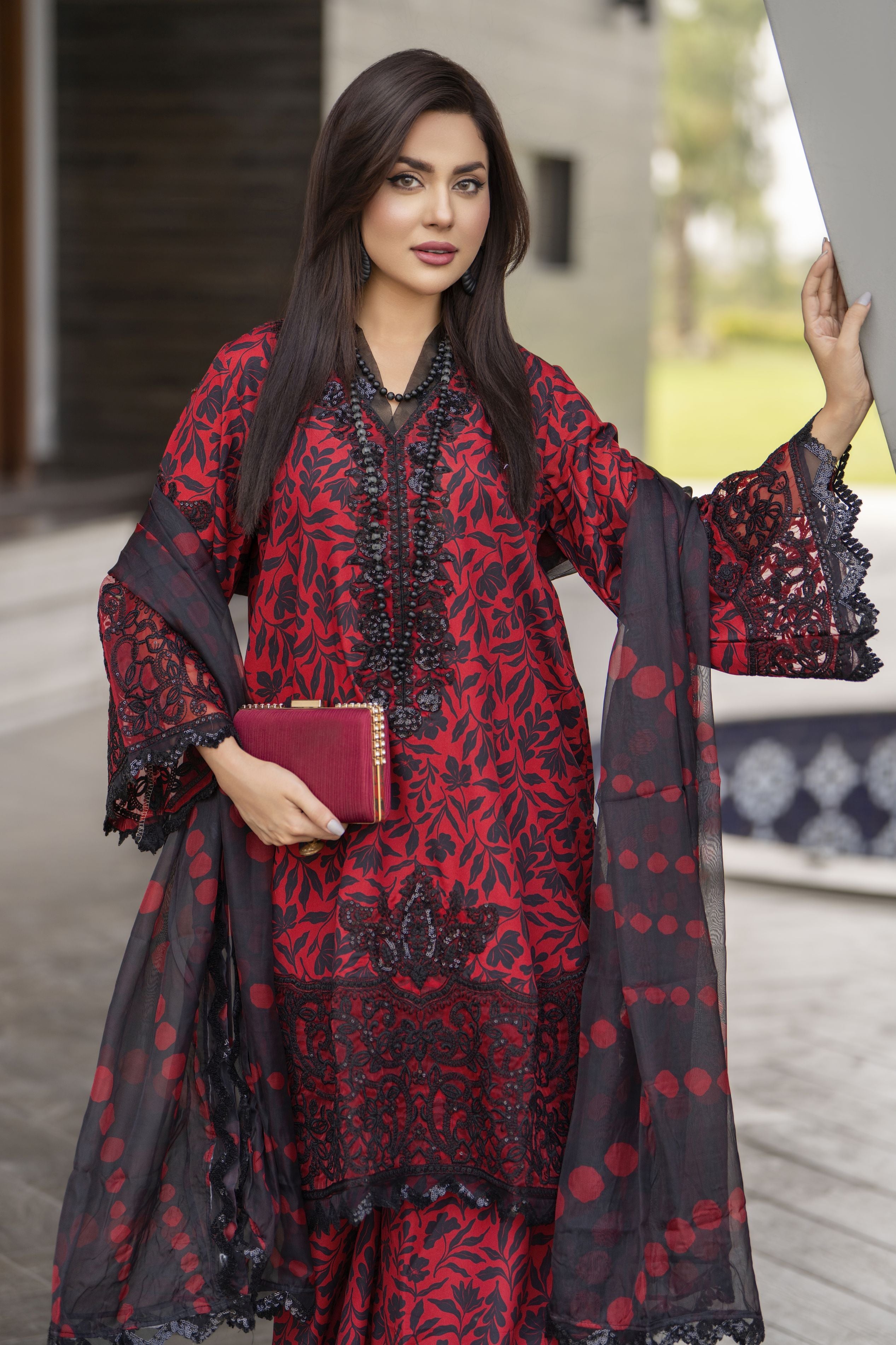 Mohagni 3pc Ready to Wear Silk Lawn Suit 2025 Collection Muse16