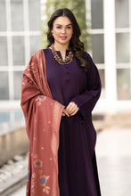 Purple Dhanak Long Dress with Warm Multani Shawl by Gul Warun GSR2