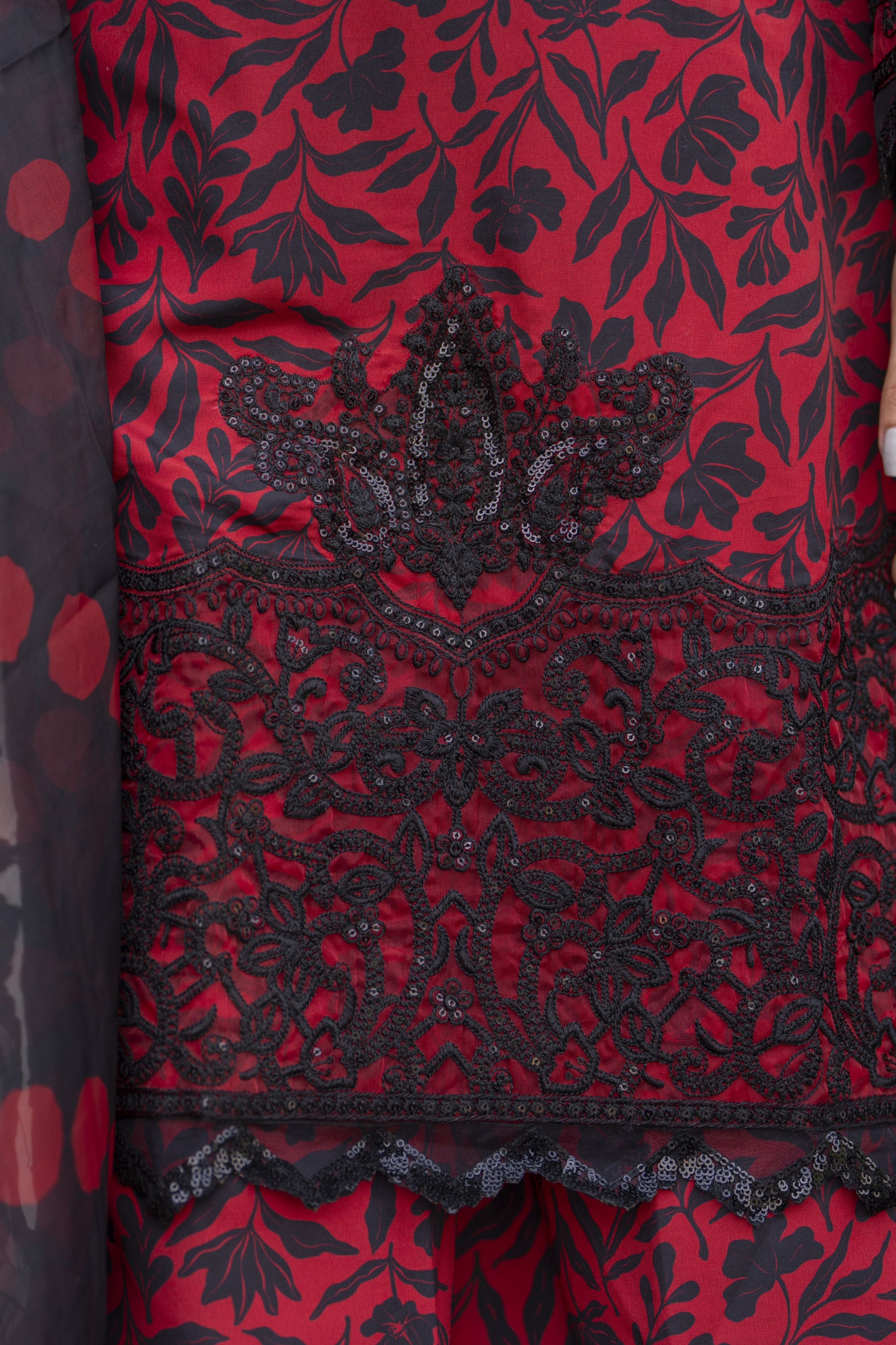 Mohagni 3pc Ready to Wear Silk Lawn Suit 2025 Collection Muse16