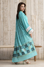 Aleezay 3pc Aqua Blue Viscose Suit with Jacquard Dupatta – JAL2