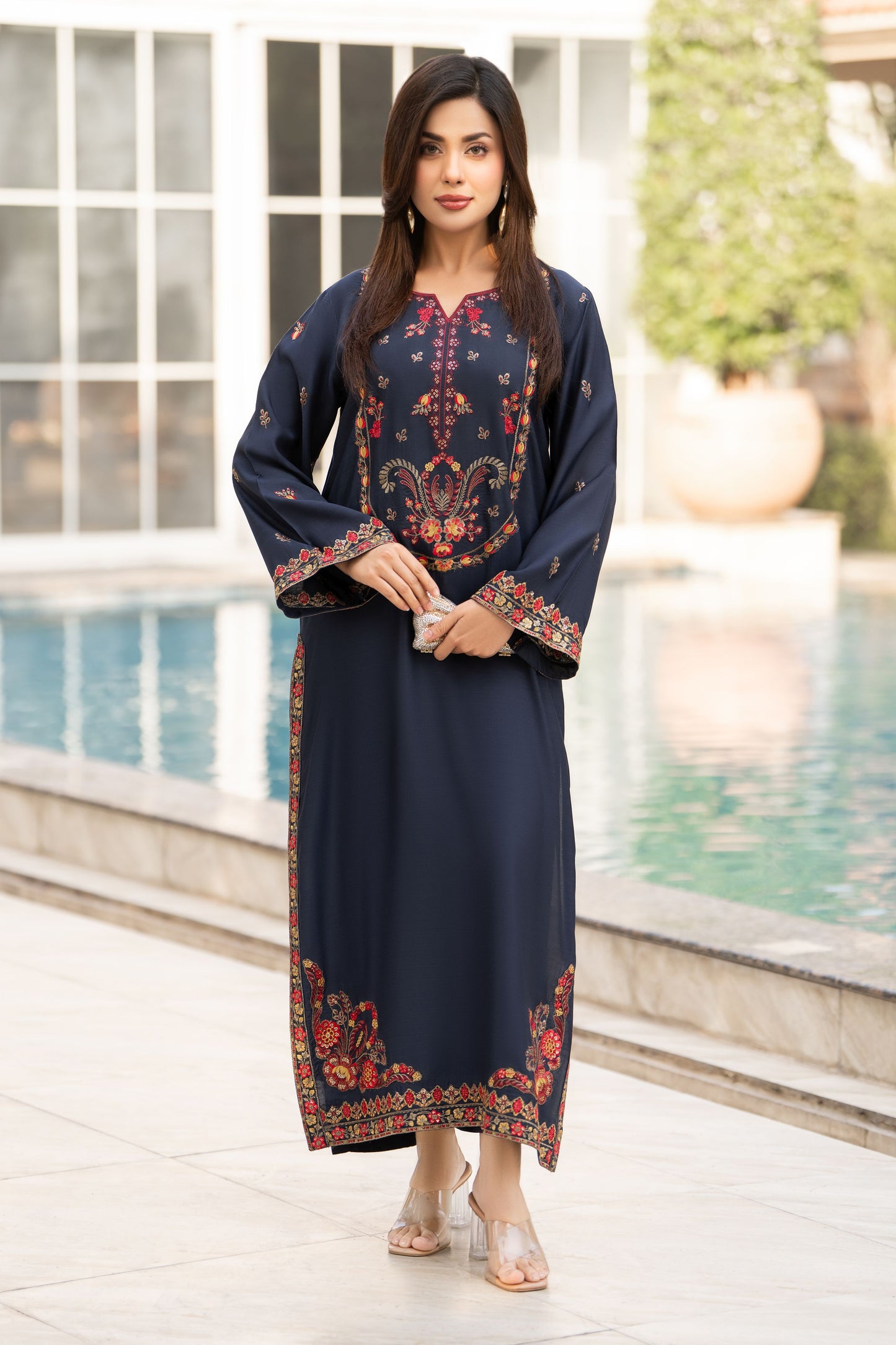 Glow by Hemline – Embroidered Viscose Ready to Wear 2PC Suit Glow6