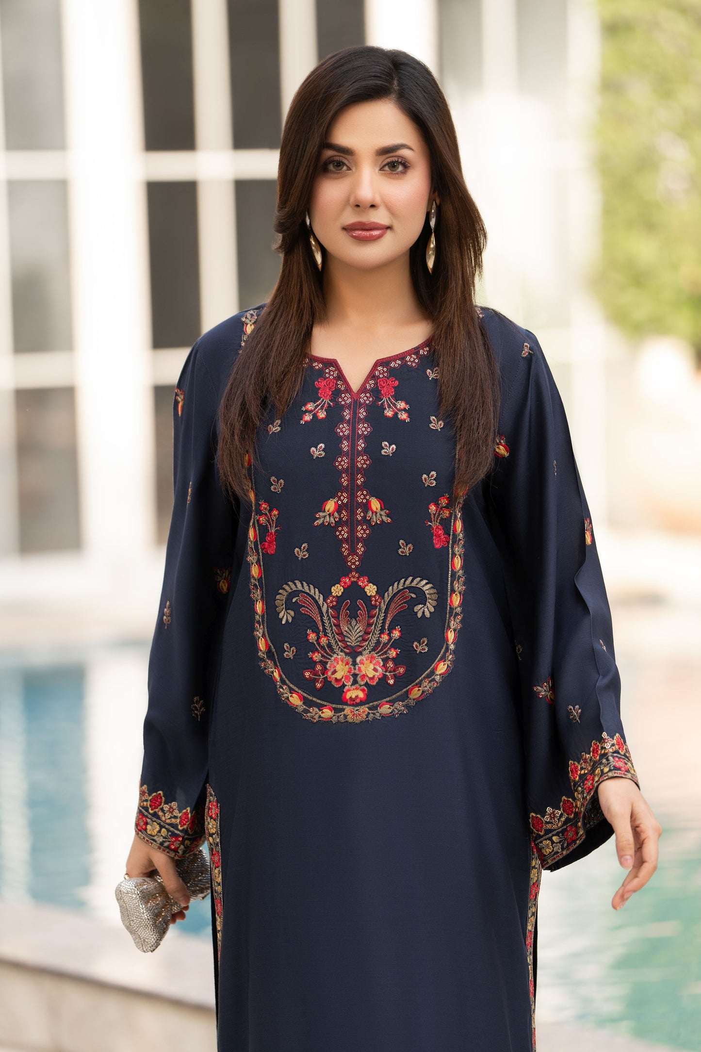 Glow by Hemline – Embroidered Viscose Ready to Wear 2PC Suit Glow6